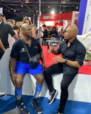 Kevin Levrone Instagram - Day 2 highlight for me was catching us with my brother @ronniecoleman8 Love this man we grew up together spending many years touring the world competing. #onelove #kevinlevrone #ronniecoleman #brothersofiron