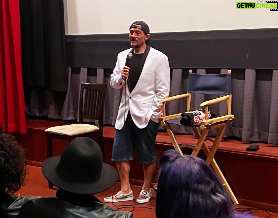 Kevin Smith Instagram - September/October 2023 have been big months for @smodcastlecinemas! Aside from shooting my 16th feature film (entitled The 4:30 Movie), we held three big events (or Kev-ents)! First up was the @tuskthemovie screening with @justinlong and surprise guest @genirodriguez (both of whom were in town to take part in The 4:30 Movie). The following weekend, @joeylaurenadams came to the Castle to co-host a 26th anniversary screening of #chasingamy. And we wrapped this event-filled 30 day stretch with our second annual @smodcastle.filmfest, courtesy of tireless @smodcastle keeper @odblues7 and 100 filmmakers! We have three more events at #smodcastlecinemas before 2024 arrives: - 11/3: The Russo Brothers - 11/11: Zack & Miri 15 Year Anniversary screening - 12/2: Smauction (a 3 hour live auction of props, costumes and signed stuff). Tickets for all 3 shows are now on sale! Aside from our events, we show first run flicks from Wednesdays to Sundays. So come visit us at Smodcastle Cinemas - Where the Movies Come to Play! (And roll by @jayandsilentbobstash in nearby Red Bank afterwards)! #KevinSmith (Photos by @tomzapcicphotography and @ryancervasio. Posters by @thedarknatereturns and @stayfresh.design.)