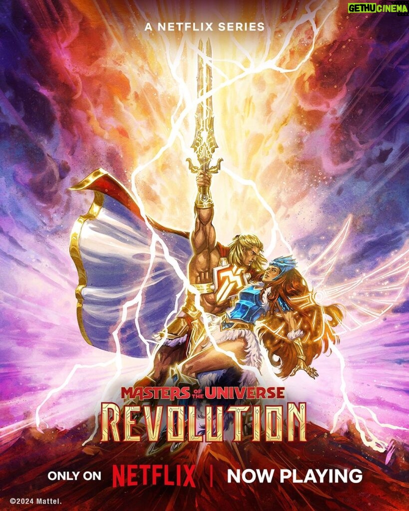 Kevin Smith Instagram - “By the Power of Grayskull…” Another stunning #mastersoftheuniverserevolution poster by @findfairwinds! This image showcases the epic double transformation of Super Heroic He-Man and Tri-Sorceress Teela! Many thanks to the millions who’ve watched Revolution for keeping us in the Top Ten TV Shows for 6 days straight! Your enthusiastic feedback has made our cast and crew crazy happy and ready for more!🤞Thank you from me, @mattel, @powerhousecreative, @animateted, @jtk2001a, @bearmccreary and everyone else who helped make magic with us in Eternia! @masters of the Universe: Revolution is now streaming on @netflix!