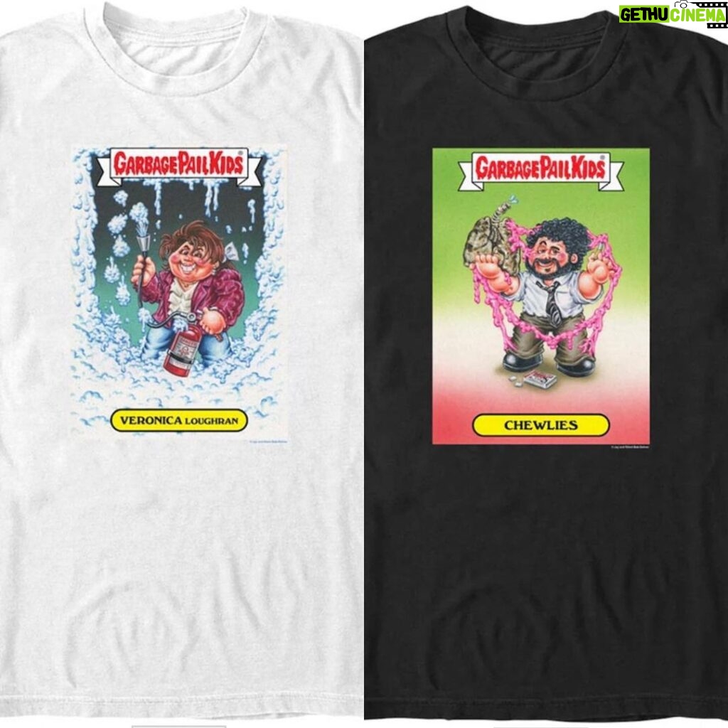 Kevin Smith Instagram - All the awesome artwork from the @officialgarbagepailkids & #askewniverse collaboration has migrated from trading cards to t-shirts, sold exclusively at @fanatics! Visit their website and wrap yourself up in Kevin Smith’s Garbage! #KevinSmith #fanatics #garbagepailkids #garbagepailkidscards