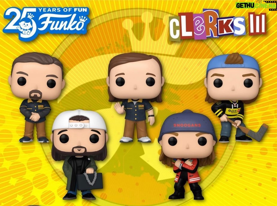 Kevin Smith Instagram - Coming for Christmas, it’s the @clerksmovie Pops from @originalfunko! Pop veterans @jayandsilentbob are joined by newcomers Dante, Randal and Elias - each in their #clerks3 costumes! We’ll be selling signed versions at @jayandsilentbobstash starting in mid-December! #KevinSmith #funkopop #funko