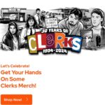 Kevin Smith Instagram - HAPPY CLERKS DAY! 30 years ago from today, CLERKS debuted at the 1994 Sundance Film Festival! That means, if you ever wanted to stop me or my career from happening, youʼd send a Terminator back to this moment in time 3 decades back. Mercifully, there was no robotic hunter/killer trying to kill me at Sundance that year. The inaugural screening took place at the Holiday Village Cinema in a sold out 150 seater. That was the first time I got to see my first film with a full audience. The sheer thrill of finding out that ideas Iʼd had years prior actually held up to public scrutiny from strangers was intoxicating (but that also might have had something to do with the thin air at the high altitude). That first screening started the buzz that powered the next three screenings and a deluge of press about the black and white New Jersey convenience store movie and the director who was going back to work there after the Festival ended. By our fourth and final Sundance screening at The Egyptian Theater on Main Street in Park City, Clerks was being talked about and written about like it was well worth watching. As he introduced me and the film, Festival head Geoff Gilmore described me in a way that still gets me in the feels when he said “If Kevin Smith didnʼt exist, the Sundance Film Festival wouldʼve had to invent him.” Mine was a Cinderella-ish or Rocky-like tale that reminded folks anyone can take a shot at their dreams and maybe find a modicum of success - even if theyʼre from New Jersey. Do you have a dream (one that doesnʼt involve hurting people or animals, destruction or death)? 2024 is the year you move closer to your goal and take your shot on yourself. Many thanks to Brian, Jeff, Jay, Marilyn, Lisa, Scott, Dave, Kim, Virginia, Donald, Mom, Dad, the Thapars, and everyone else who helped me craft Clerks! Many thanks to Sundance, Mark Tusk, Bob Hawk and John Pierson for guiding a gobsmacked newcomer in his sudden success. And many thanks to you, my friends, for 30 years of continued interest in the Askewniverse adventures of retailing rascals Head over to JayAndSilentBob dot com TODAY to shop our anniversary sales! #KevinSmith #clerks #film