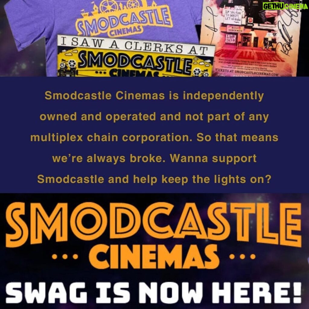 Kevin Smith Instagram - JANUARY 20th at @smodcastlecinemas! Come to the movies in your pajamas! Spend the night eating popcorn and watching the @clerksmovie Trilogy with the dumbass director who saw it all! It’s CLERKS: OPEN ALL NIGHT 2! The first time we did it was so nice that we’re doin’ it twice (or again)! Celebrate the 30th Anniversary of Clerks’ Sundance premiere at Silent Bob’s cinema! Intros before and Q&A’s after with Kev and friends! See the Clerks saga a mere mile from iconic @quickstopgroceries! You ARE supposed to be there that day (and night)! But if you can’t make it to see me at the movie marathon, come to the Castle for one of my other January events: - #Smauction on January 6th! - Zack & Miri’s 15th on January 6! - Batman Returns on January 21! Get tickets at the #smodcastlecinemas website link in my bio! Awesome art, as always, by @thedarknatereturns! #KevinSmith