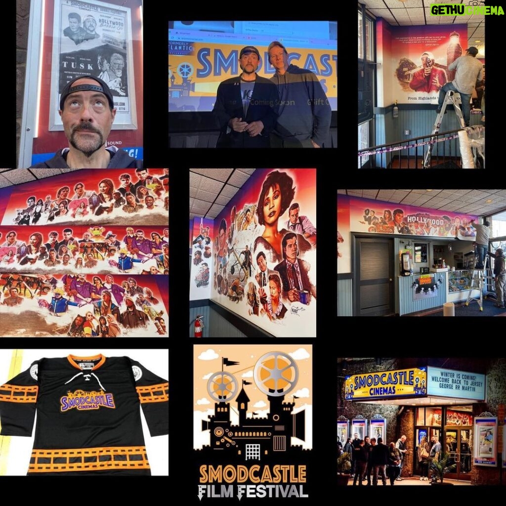 Kevin Smith Instagram - Yesterday marked the One Year Anniversary of when we took over the @atlanticmoviehouse and turned it into the flick funhouse we call @smodcastlecinemas! And what a year we’ve had! Here’s a photo collage look back at a slew of the fan-facing events that folks cucked at the Castle in Year One! Many thanks to all our friends and financial supporters for spending so many days and nights in our Garden State-based cinema paradiso! Big thanks to one of my favorite artists on the planet, @thedarknatereturns, for all his awesome ads! Huge thanks to @leeloomultiprops, @odblues7, @jeffswanton5, @tzertuche17, @joshroush & Stephen Frazza for making #SmodcastleCinemas what it is! If you’ve been to Smodcastle, we appreciate your business! If you’ve never been to a #Smodcastle show, hit our website and snatch some tickets to see one of the last 3 events scheduled for 2023! #KevinSmith #birthday #movietheater #cinema