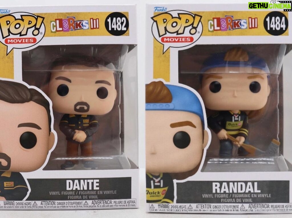 Kevin Smith Instagram - Coming for Christmas, it’s the @clerksmovie Pops from @originalfunko! Pop veterans @jayandsilentbob are joined by newcomers Dante, Randal and Elias - each in their #clerks3 costumes! We’ll be selling signed versions at @jayandsilentbobstash starting in mid-December! #KevinSmith #funkopop #funko