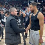 Khabib Nurmagomedov Instagram – With legendary @stephencurry30 in Toronto 🏀 Scotiabank Arena