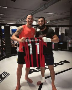 Khamzat Chimaev Instagram - @iamzlatanibrahimovic 🤝🥇 Stockholm, Sweden