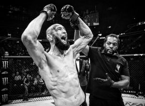 Khamzat Chimaev Instagram - this guy did fight for the belt with a 6-1 record, let me smash him, I have a record 12-0 let’s go brother make it happen @danawhite in Brazil 🇧🇷