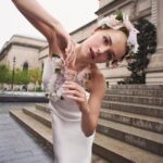 Kiernan Shipka Instagram - Spotted on the steps of the Met… 🌸 Rodarte’s Spring / Summer 2024 @nyfw Portrait Series      Designed by @kateandlauramulleavy Photography by @toddccole Styled by: @ashleyfurnival Hair by: @benskervin Makeup by:  @u.z.o for @narsissist Manicures by: @MTMorganTaylor Production by: @blondprodn Executive Production by: @nicoleprokes Post Production: @phtsdr