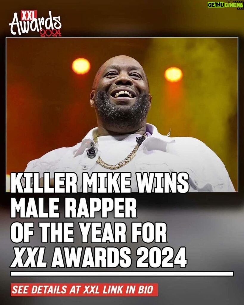 Killer Mike Instagram - thank you @XXL voting board for this immense honor and congrats to @sexyyred for her win! ☦️ #MICHAEL