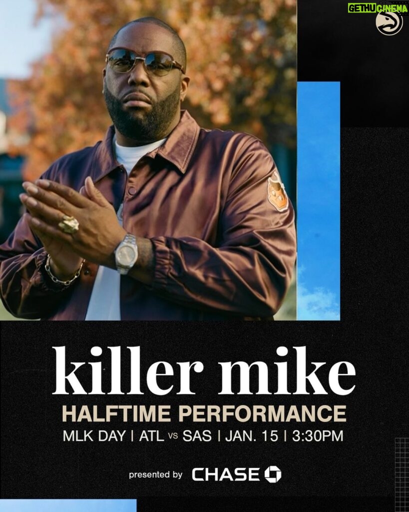 Killer Mike Instagram - Find us in the 🅰️ on MLK Day with a halftime performance by @killermike