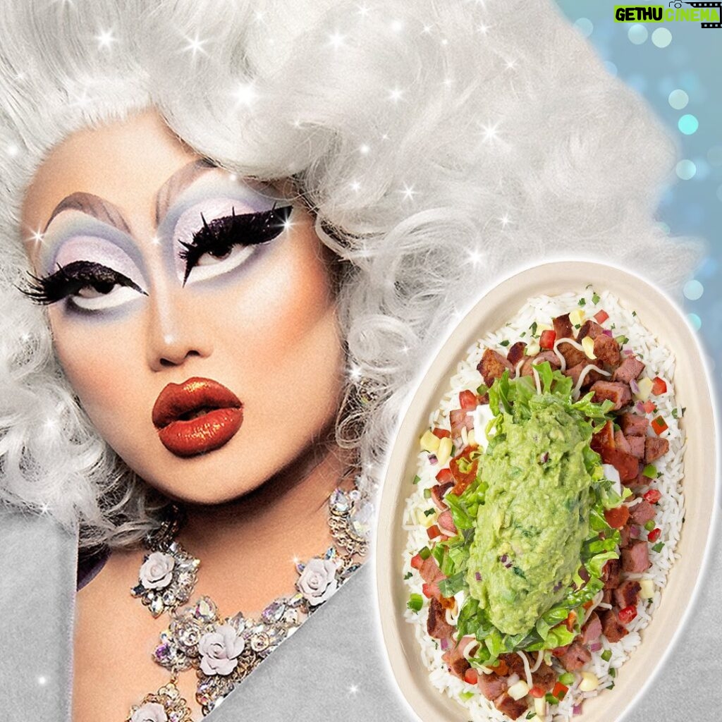 Kim Chi Instagram - Bow down! I finally got my fav @chipotle order in the app for Queen of Chipotle Pride! 👑🌈🌯 For every order of my Kim Chi Pride Bowl, Chipotle will be donating $1* to @humanrightscampaign. Whoever gets the most orders by 6/16 will be officially crowned and win an extra $10K for their charity. #sponsored  *up to $15K per entrée/charity.