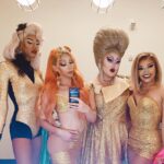 Kim Chi Instagram - Four queens on @werqtheworld. Only three queens are wearing heels in the pic. Guess which one is barefoot?