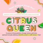 Kim Chi Instagram - We're so juiced to introduce THE CITRUS QUEEN COLLECTION this National Candy Day!🍊🍋💚 When life gives you lemons, you come out with THREE citrus palettes, duh 💅 These bright 9-pan palettes come with matte, shimmery, and glitter shades for bursts of color! 💥 They also include scratch n' sniff stickers to match your juicy look with a zesty scent! 😋 Which one do you think will be your new fave? Comment below! 🍊 Orange 🍋 Lemon 💚 Lime OUT NOW at the link in bio! 🛍