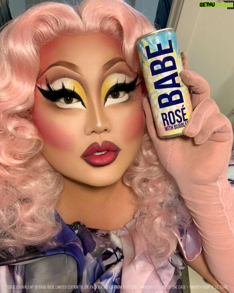 Kim Chi Instagram - This is the summer we ALL deserve, which is why I love that @drinkbabe is dropping the cutest limited-edish Tie Dye Rosé in support of equal rights for all. For every case of BABE Tie Dye Rosé sold, they’re donating $1 to the @aclu_nationwide, up to $50,000✨🌈 Because this summer is about being gorgeous AND kind. #babepartner