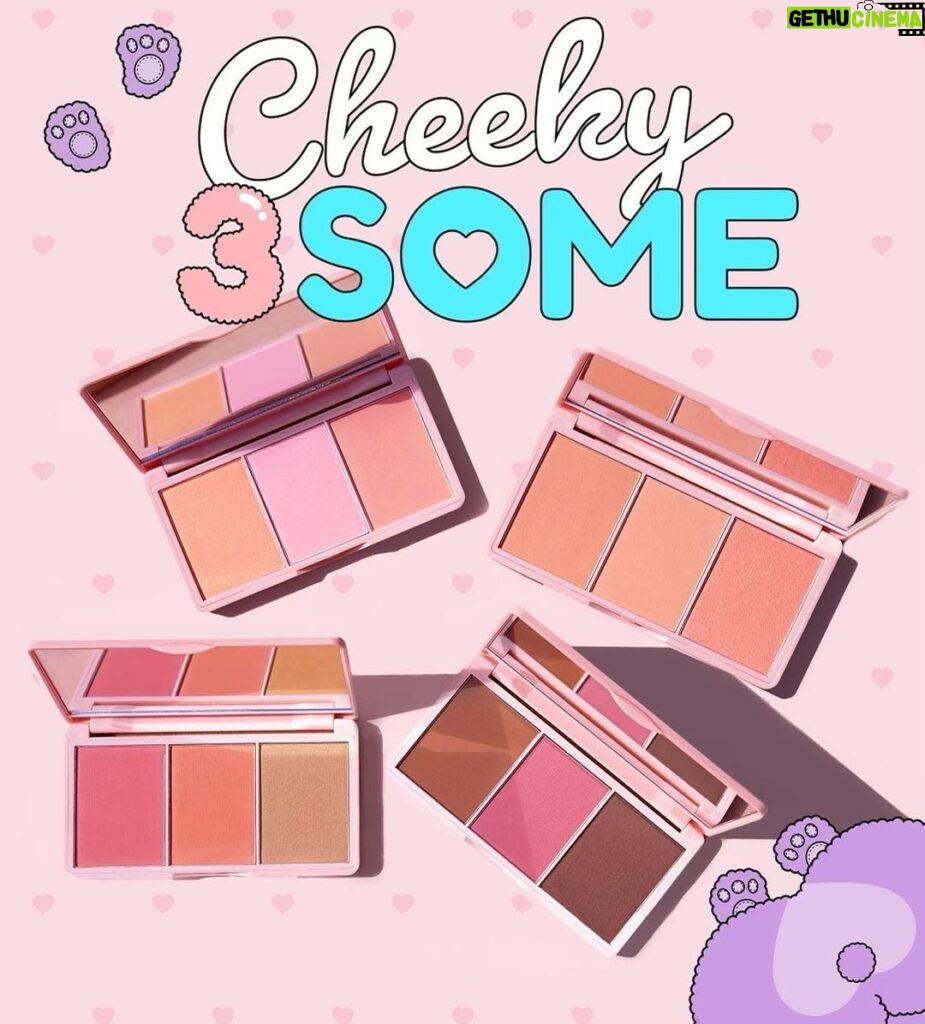 Kim Chi Instagram - Cheeky 3 some blush set is now LIVE @kimchichicbeauty!!! Mix, blend and match your shades! Which blush set is your fav?