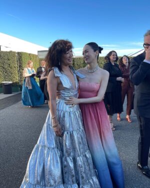 Kim Joo-ryoung Instagram - I love @iamsandraohinsta ❤️@sagawards @squidgamenetflix I will play with her someday!!!