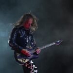 Kirk Hammett Instagram - Calling up the spirits 🎸 👻 #khouija @espguitars photo📸by @photosbyjeffyeager ⚡️⚡️⚡️ Paris night 2 #M72