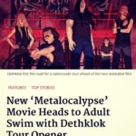 Kirk Hammett Instagram - They’re getting the band back together !! I’m so excited to share that I’m part of this new #Metalocalypse movie 🔥! Thanks @brendonsmall 🤘