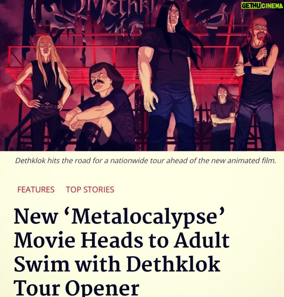 Kirk Hammett Instagram - They’re getting the band back together !! I’m so excited to share that I’m part of this new #Metalocalypse movie 🔥! Thanks @brendonsmall 🤘