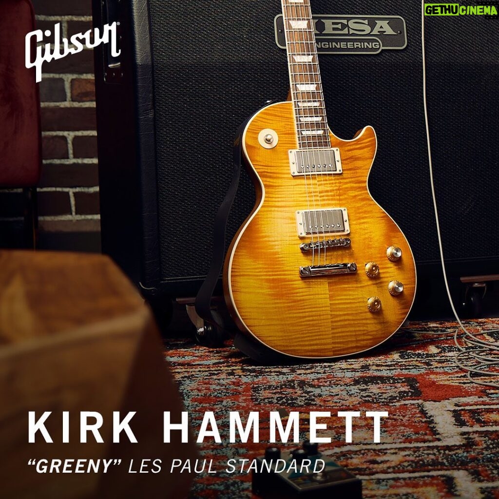 Kirk Hammett Instagram - Excited to introduce the Kirk Hammett “Greeny” Les Paul Standard ! NOW available as a core model through the Gibson craftory in Nashville. To be able to share some of that mojo which ‘Greeny’ has means a lot to me. It’s exciting to know that anyone can experience some of that ‘Greeny’ magic. I truly think these models are just as inspiring as the original and hope you do too!   See more over at @gibsonguitar and get yours now at Gibson.com ! #gibson #greeny #lespaul