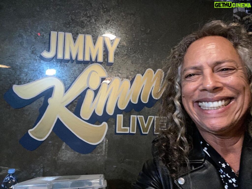 Kirk Hammett Instagram - Seeya tonight on TV !! @jimmykimmellive #jimmykimmellive ⚡⚡⚡