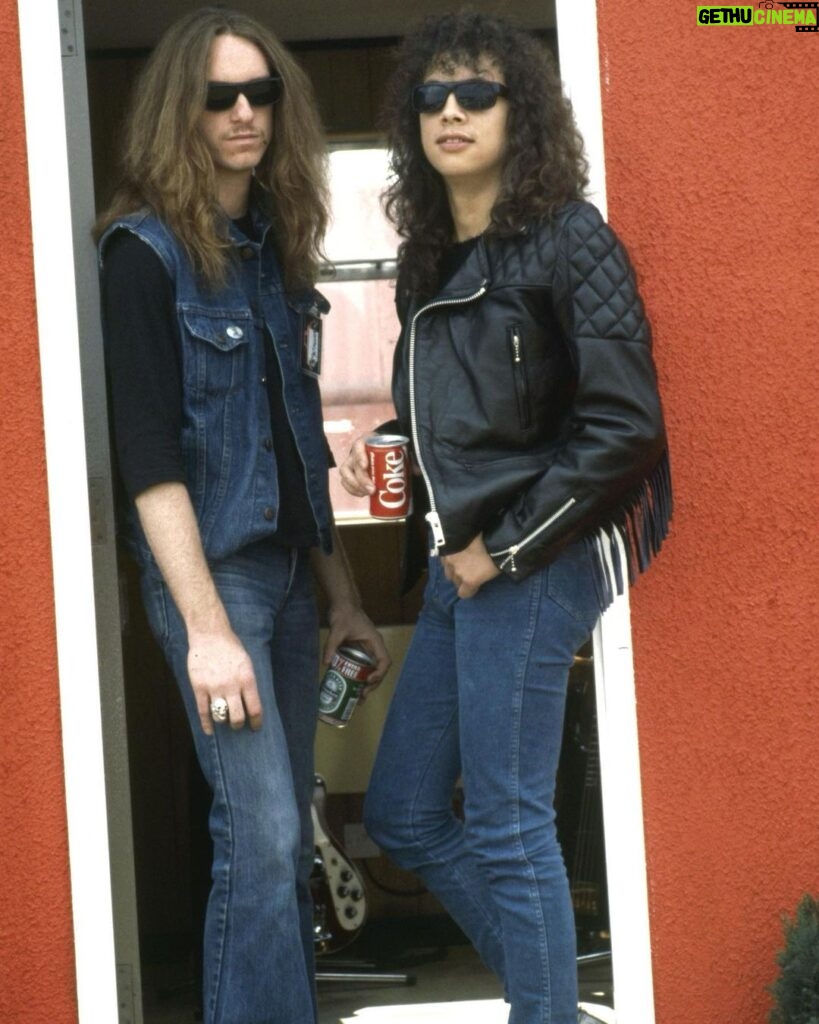 Kirk Hammett Instagram - I miss Cliff still to this day, He lives in my heart forever. #cliffburton 🖤 photo📸by @rosshalfin