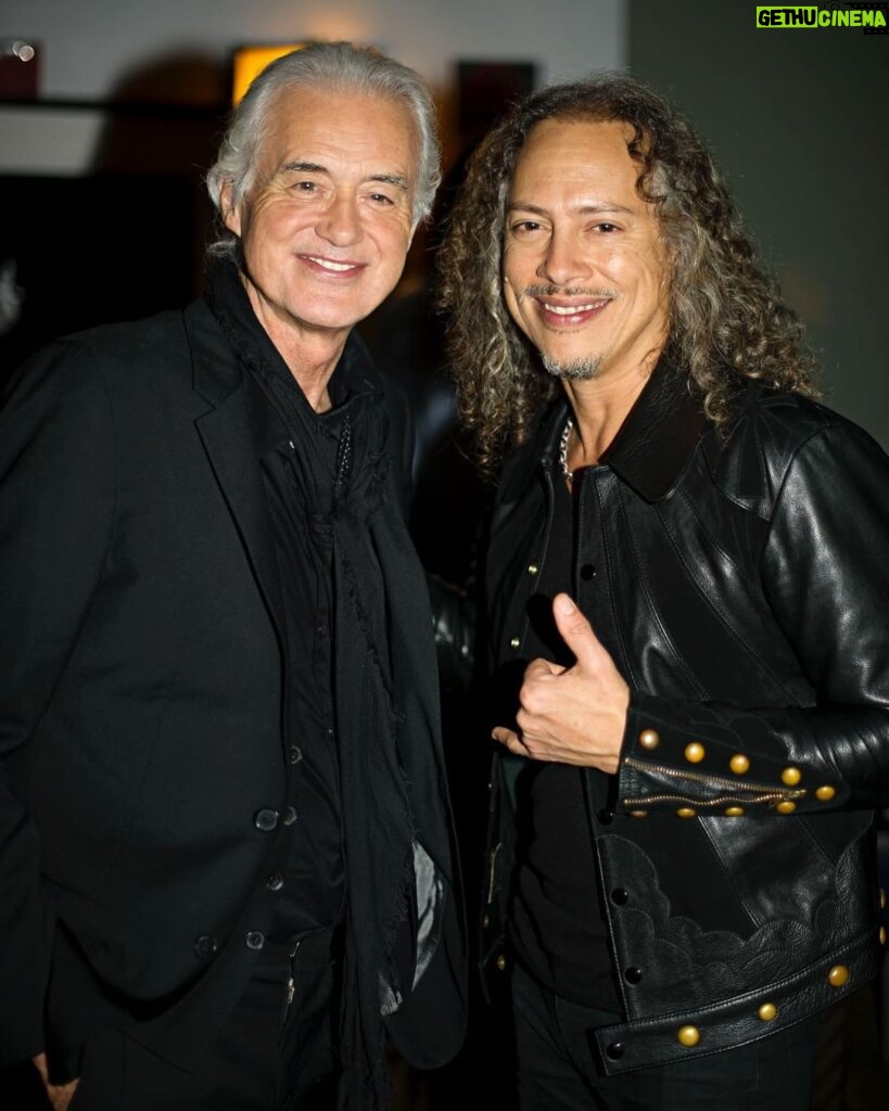 Kirk Hammett Instagram - ⚡⚡⚡ Happy Birthday Jimmy - Hope you have a wonderful day !!! Do what thou wilt … !!! Photo📸by @rosshalfin ⚡⚡⚡