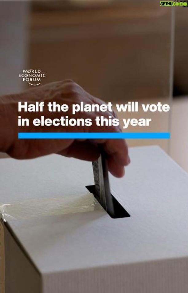 Klaus Schwab Instagram - 2024 is the biggest election year in history. The record number of people slated to vote for leaders and legislatures this year was the topic of a session at the 2024 Annual Meeting in Davos. Learn more by tapping on the link in our bio. #wef24 @ianbremmer @rachelbotsman @alexsoros