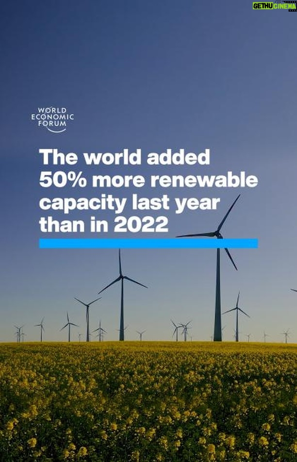 Klaus Schwab Instagram - New global renewable capacity grew by 50% last year, the fastest rate of growth in more than 20 years. Learn more about the importance of clean power, grids and electrification from the World Economic Forum’s Centre for Energy and Materials by tapping on the link in our bio.