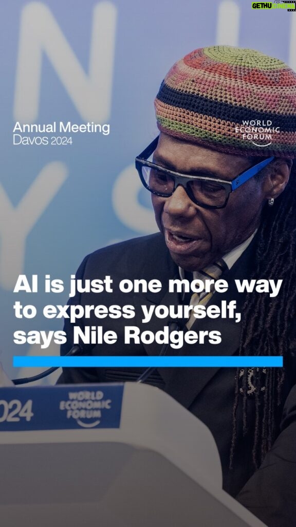 Klaus Schwab Instagram - AI can be both beautiful and diabolical, says Nile Rodgers, one of the three 2024 Crystal Awardees. Learn more by tapping the link in our bio. Join the discussion at Davos on AI innovation and guardrails by following #wef24 on our channels. @nilerodgers