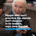 Klaus Schwab Instagram – This renowned primatologist has 4 reasons to be hopeful for the future. Learn more about biodiversity and nature-positive economies by tapping the link in our bio. 

For the latest discussions from Davos on combatting the climate crisis, follow #wef24 on our channels. @janegoodallinst