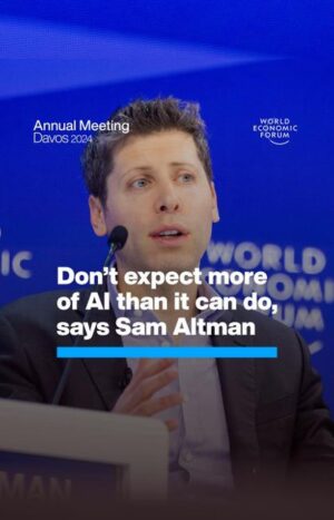 Klaus Schwab Instagram - CEO of OpenAI Sam Altman was speaking at Davos. Find out more by tapping the link in our bio. 

At Davos, leading voices in AI have been discussing how best to foster innovation and manage risks. Join the debate by following #wef24. @sama
