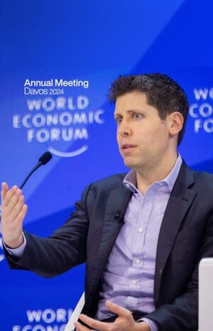 Klaus Schwab Instagram - @sama explains that AI will not replace our innate human care for each other. #wef24