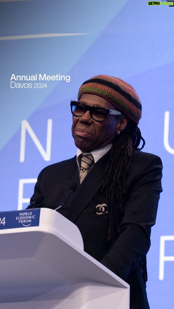 Klaus Schwab Instagram - @nilerodgers (@WeAreFamilyFdtn) highlights the importance of giving young people the opportunity to influence our future: “they should have seats at decision-making tables.” Watch the Crystal Awards at the link in bio. #wef24