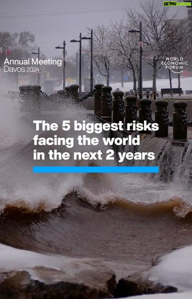 Klaus Schwab Instagram - What could the next 2 years have in store for the world? Learn more in the Global Risks Report 2024 by tapping on the link in our bio. #risks24 For the latest discussions from Davos on managing risks and building resilience, follow #wef24 on our channels. @zurichinsurance @marshmclennan