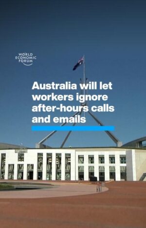 Klaus Schwab Instagram - A new bill will give Australian workers the ‘Right to Disconnect’.

Learn more about how jobs and skills will evolve over the coming years in the World Economic Forum’s Future of Jobs Report.  Tap the link in my bio to learn more.
