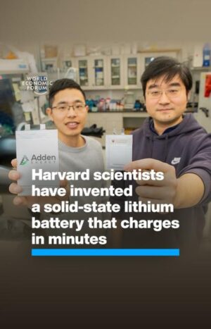 Klaus Schwab Instagram - A postage stamp-sized battery could be a game-changer for electric vehicles. 

Learn more about the latest technology stories from the World Economic Forum's Centre for the Fourth Industrial Revolution by tapping on the link in our bio.