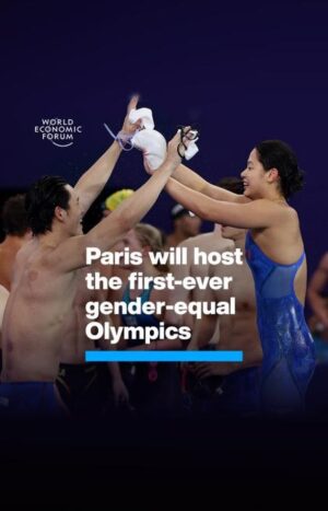 Klaus Schwab Instagram - 50% of the Olympic athletes this year will be women 🏅. 

Tap the link in our bio to learn more about gender equality trends from the World Economic Forum's Global Gender Gap Report