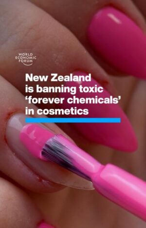 Klaus Schwab Instagram - New Zealand is one of the world’s first countries to ban the use of these toxic chemicals in cosmetics. 

Learn more about what’s needed to prevent PFAS and microplastic buildup from the World Economic Forum’s Centre for Nature and Climate by tapping on the link in our bio.