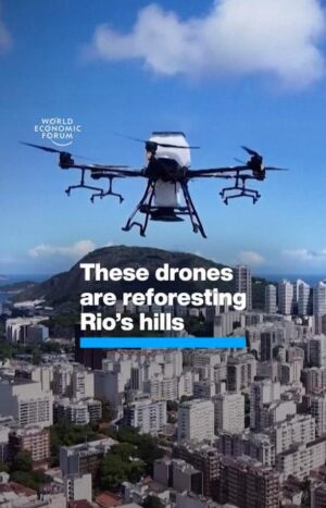 Klaus Schwab Instagram - A single drone can disperse 180 seed capsules a minute, 100 times faster than human hands. 

Learn more about the latest nature news from the World Economic Forum’s Centre for Nature and Climate by tapping on the link in our bio.

@morfo.rest @flashforest.ca