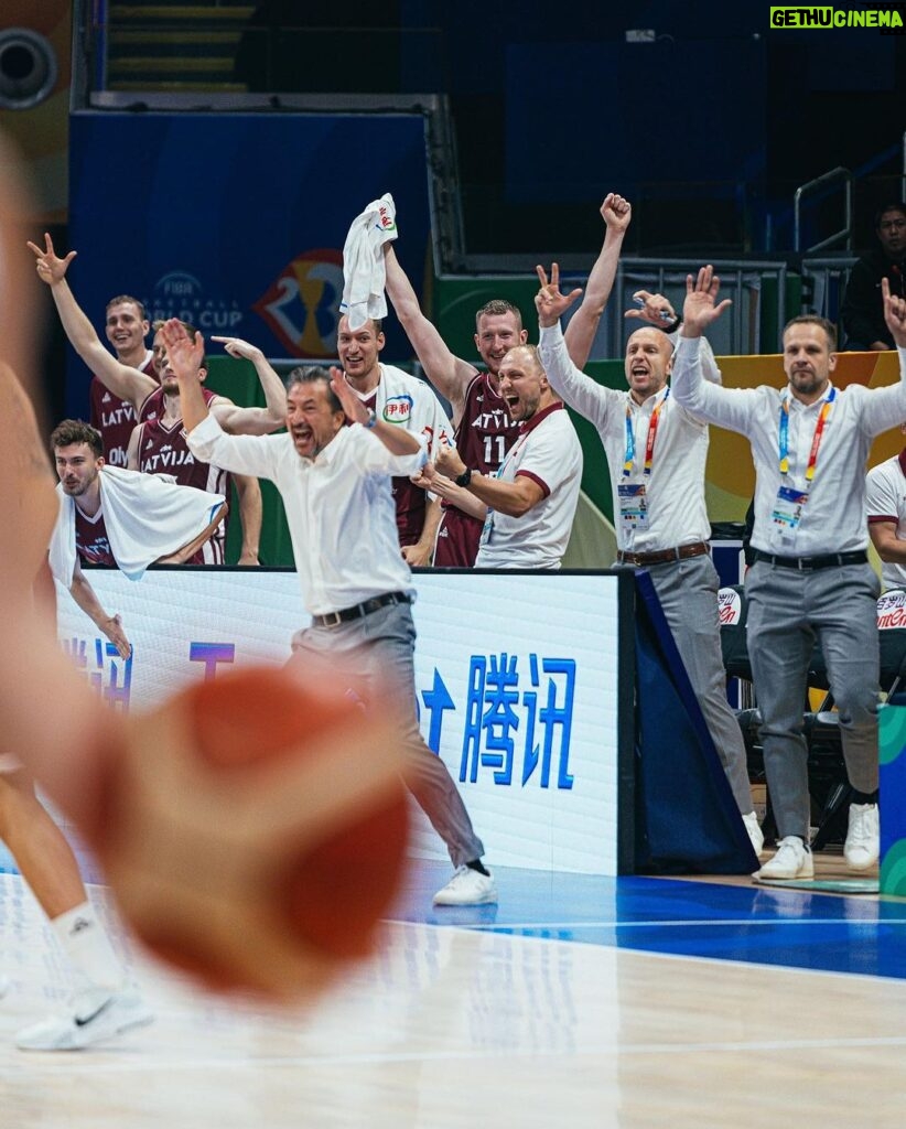 Kristaps Porziņģis Instagram - what a world cup. what a TEAM. PALDIES mūsu faniem! Mūsu zeme - Latvija 🇱🇻 Manila, Philippines