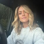 Kristin Cavallari Instagram - From my office party to the bus stop. Still rocking my party girl earrings though @uncommonjames