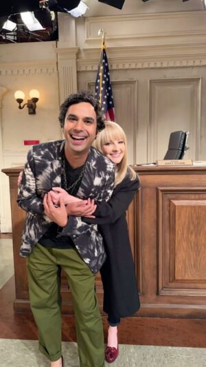 Kunal Nayyar Instagram - Meet Martini🍸  I loved stopping by the courtroom to see my dear friend @melissarauch! We literally just stared at each other all week! Watch
 a new episode of #NightCourt Tuesday at 8/7c on @nbc and streaming on @peacock.