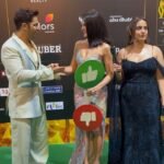 Kusha Kapila Instagram - your over-friendly green carpet host at #IIFA 2023👋🏆 @iifa Gown: custom @rohitgandhirahulkhanna Earrings and ring @shriramhariramjewellers Styled by @ayeshaaminnigam Yas Island