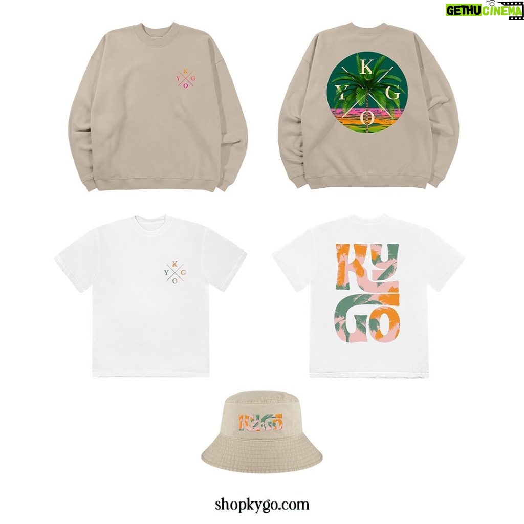 Kygo Instagram - New merch out now! 🌴