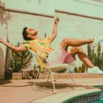 Kyle Hanagami Instagram - So you’re telling me this ISN’T how everyone else sunbathes? Photo: @jessicaczarneckiphoto Style: @breemarley