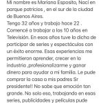 Lali Espósito Instagram – @javiermilei 

Gracias por el cariño a todos♥️🇦🇷♥️