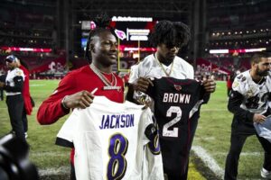Lamar Jackson Instagram - Jersey Swap shit weird🤣