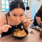 Lana Condor Instagram - Noodle monster always strikes with vengeance 👹 // id like to bathe in this curry laksa plz Kuala Lumpur, Malaysia